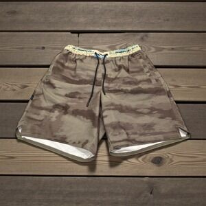 Stance Men's Size M Camo Print Athletic Shorts Elastic Waist Drawstring